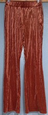 SheinEZwear Plissé Velvet Flare Pants picture