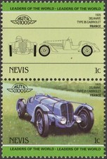 Nevis #SG249v-SG250v MNH 1985 Classic Cars Autos Delahaye Cabriolet [286v] picture