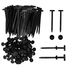 100PCS Snap-fit Nylon Fastening Clip for Car Repairs, Universal Black picture