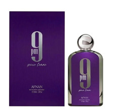 Afnan 9 PM Pour Femme Eau De Parfum EDP Spray 3.4 oz / 100ml Brand New In Box picture
