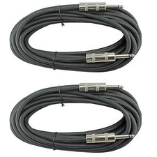 2 Pack 50FT 50 FT Feet PA Pro Audio DJ SPEAKER Cables CORDS 1/4 ENDS 16GA Guage picture