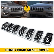For 2019-2023 Jeep Cherokee Front Bumper Upper Grille Inserts Honeycomb Grill picture