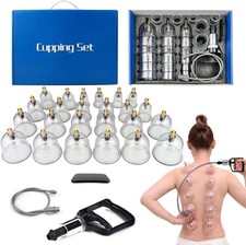 Cupping Set 12 24 Cups Cupping Kit for Massage Therapy Cupping Therapy Set &Pump picture
