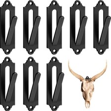 Dunzy 12 Pack European Style Mount Skull Hanger Deer Hangers Euro Black picture