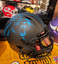 Christian McCaffrey Auto Panthers Authentic Full Size Eclipse NFL Helmet Beckett picture