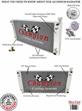 94 95 C/K Series Pickup / 95 - 00 Tahoe Champion 3 Row Aluminum Radiator CC1520 picture