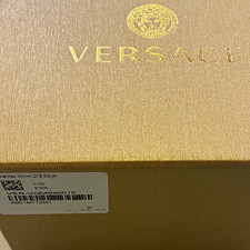 Versace Vanitas 30mm Quartz Gold Dial Case White Leather Strap w/Box Manual picture