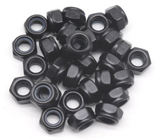 60Pcs M6-1.0Mm Black Zinc Plated Nylock Nylon Inserted Hex Self Lock Nuts(M6) picture