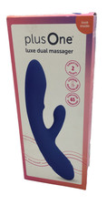 New Plus One LUXE Dual Vibrating Massager Purple/Blue Model 6734N Sealed RS picture