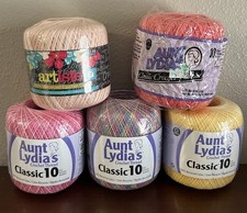 LOT of 5 Aunt Lydia's Artiste 100% Mercerized Cotton Crochet Thread READ MORE picture