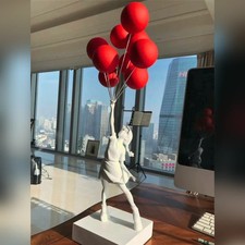 BANKSY RED BALLOON GIRL England Street Art Statue Sculpture Figure Home Decor picture