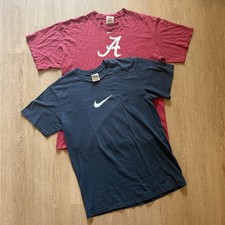 Two Vintage Nike Swoosh Graphic T-Shirts Rare 2000’s Size Large picture
