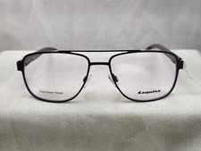 ESQUIRE EQ1592 STAINLESS STEEL EYEGLASSES 55-16-145 MATT GREY with CASE picture