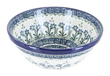 Blue Rose Polish Pottery Blue Posy Cereal/Soup Bowl picture