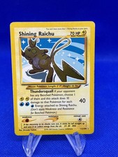 VTG 2000 Pokemon Neo Destiny Shining Raichu 111/105 Secret Rare DMG/CREASED picture