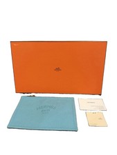 Hermès Bain Paris Light Blue Canvas Clutch picture