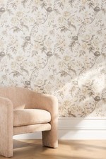 Anthropologie Tansy Bloom Floral Color “Oyster” Wallpaper Sanderson Giles NWOT picture