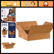 Flat Shipping Boxes 16x14x4, Holds 65lbs, 25-Pack, Durable Cardboard for Moving picture