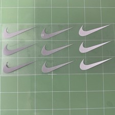 Nike swoosh Heat Transfer 9pcs Iron On Logo Reflective silver/white  sports diy picture