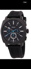 Fossil Machine Chronograph Quartz Black Dial Men's Watch NWB #FS6099 MSRP$ 220 picture