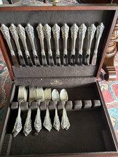 Vintage Grand Baroque Sterling Silver  by Wallace 48 pc  place setting for 12 picture