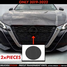 Fits 2019-2022 Nissan Altima Smoke PreCut Tint Overlay Front Emblem Decal Vinyl picture