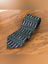 1990’s Tommy Hilfiger Golf 100% Italian Silk Tie Made in USA Preppy Golfcore picture