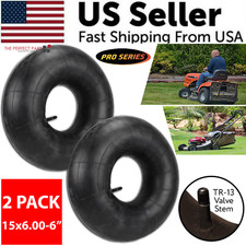 2PCS 15x6.00-6 Lawn Mower Tire Inner Tubes 15X6-6, 15X6x6, 15/6x6 TR13 Valve ATV picture