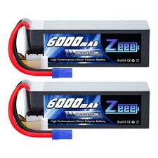 2PCS Zeee 22.2V 6S LiPo Battery 100C 6000mAh EC5 for RC Heli Quad Airplane Car picture
