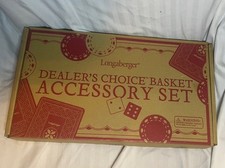 Longaberger Dealer’s Choice Basket Accessory Set Poker Bunco Cards Dice NEW picture