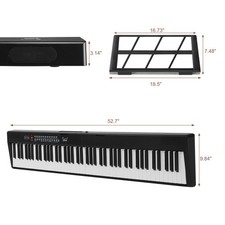 Glarry Folding 88-Key Semi-Weighted Digital Piano Electronic Keyboard+Bag picture