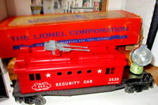 Vintage Lionel O Train AEC Atomic 3535 Security Car w/Rotating Searchlight & Box picture