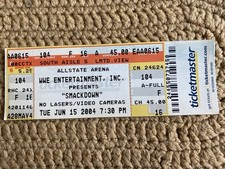 WWE SMACKDOWN 6/15/2004 CHICAGO FULL TICKET WWF CENA/VAN DAM, DUDLEY BOYS TITLE picture