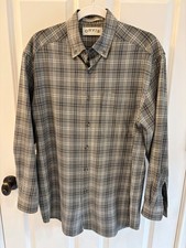 Orvis Men's M Long Sleeve Button Down Olive Green Plaid EUC picture