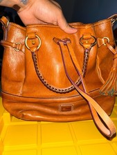 Dooney & Bourke Florentine Drawstring Bag Natural / British Tan, Brass hardware picture