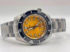 Vintage Seiko Prospex GMT Diver’s  Automatic Yellow Dial Steel Men's Wrist Watch picture