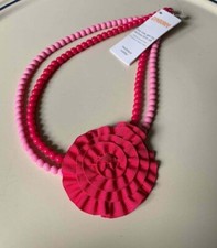 NWT Girls Gymboree Ice Cream Sweetie Pink Red beaded Floral necklace Jewelry picture