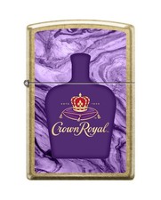 Zippo 3610,  Crown Royal Logo Design, Street Brass Finish Lighter, NEW picture