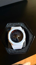 Casio G-SHOCK Analog-Digital Quartz White Resin Watch 200m Black Dial w/ Box picture