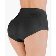 Womens Padded Butt Lifter Shapewear Tummy Control Panties Black Size M 3353 picture
