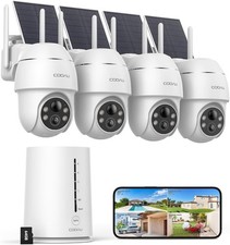 COOAU 4MP Solar Security Camera Wireless Outdoor System with a 64GB Card picture
