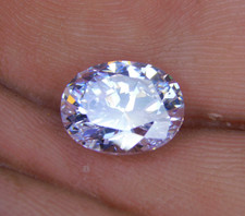 Certified 4.60 Ct. Natural White Zircon Oval Shape Gemstone From Cambodia picture