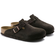 Birkenstock Boston Soft Footbed Suede Leather Mocha Clogs Unisex Shoes All-Size picture