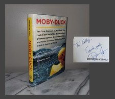 Scarce *Signed & Inscribed* MOBY-DUCK By Donovan Hohn 2011 HC/DJ 3rd Printing picture
