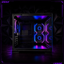 LOVINGCOOL ARGB GAMING PC MATX CASE – PANORAMIC TEMPERED GLASS w/ 3 FANS picture