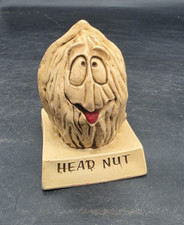 Paula 1968 Head Nut Resin Figurine Statue Smiling Face W79 Vtg Desk Accessory picture