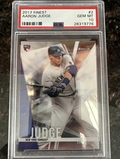 2017 Topps Finest - Aaron Judge #2 (RC) 🔥 Rookie 💎 PSA 10 GEM MINT 💎  YANKEES picture