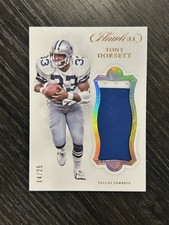 2019 Flawless Football Tony Dorsett /25 Gold 2 Color Jersey Patch Cowboys HOF picture