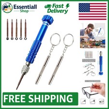 5-in-1 Multifunctional Eyeglass Repair Kit with Keychain Screwdriver, Blue picture