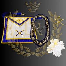 Masonic Regalia Blue Lodge Marshal Premium Quality Apron set deal picture